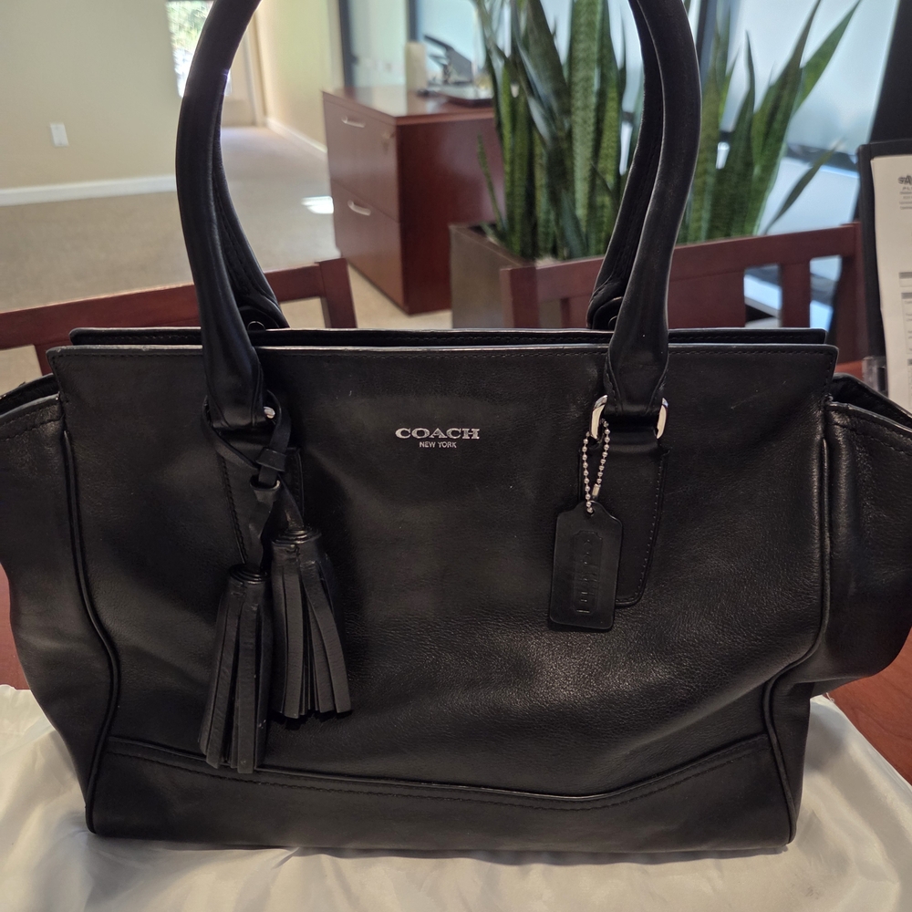 Coach Legacy Leather Candace Satchel with Dual Tassels. Smooth and soft leather!